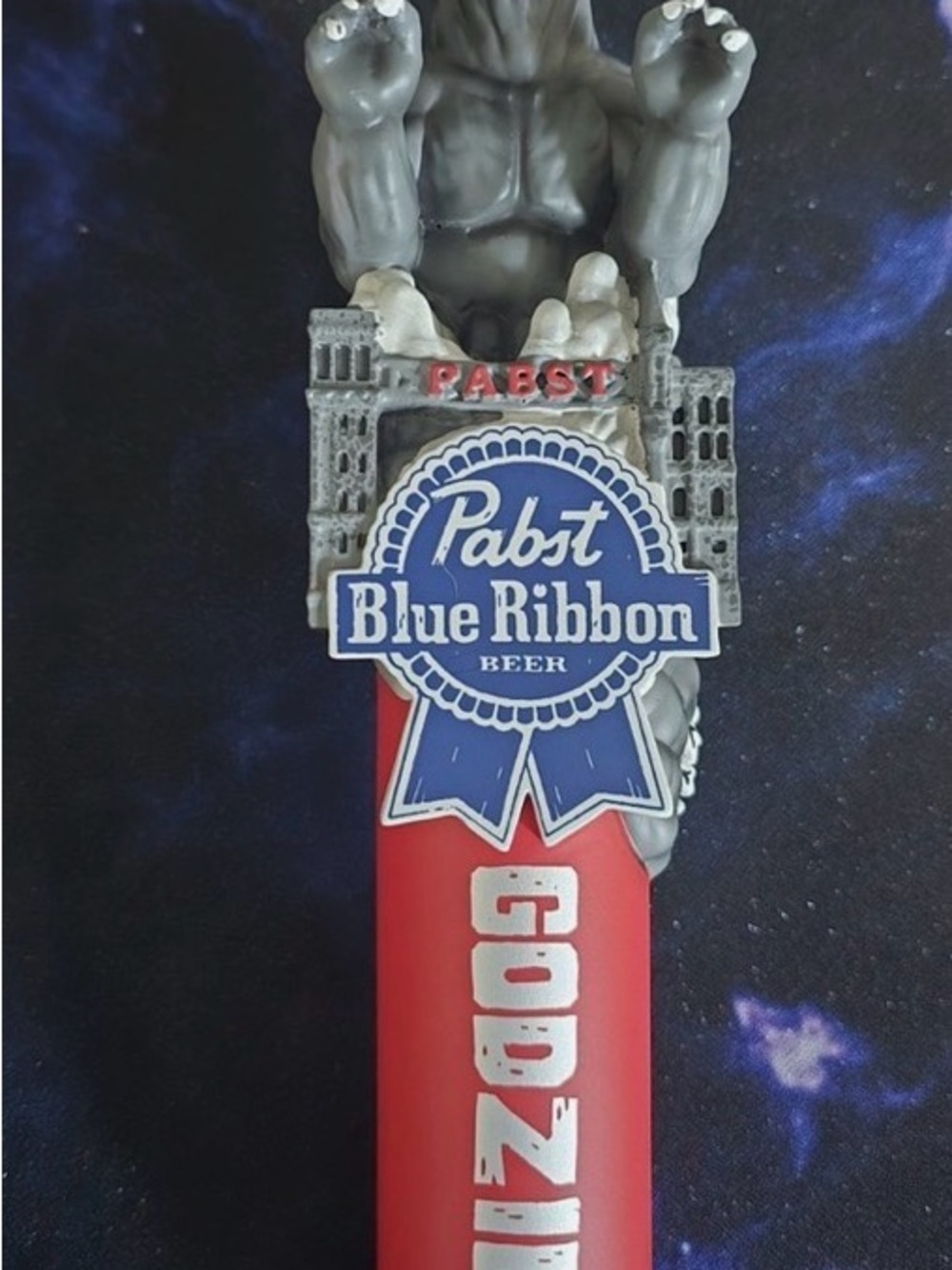 PBR x Godzilla RARE special edition Tap Handle - Branded Bar Accessory